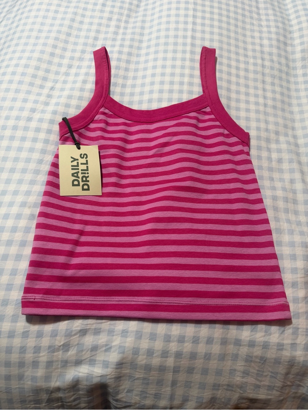 Daily Drills Pink Striped Tank